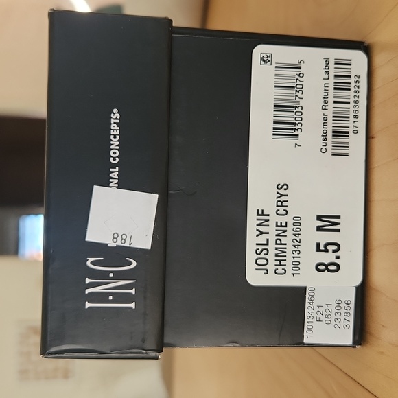 NIB, never been worn, INC flat rhinestone mules, 8.5M - Picture 4 of 4